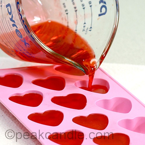 Valentine's day, Heart shaped Cube candle, Pillar candle