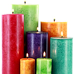 Mottled Pillar Candles
