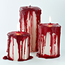 How to make Bloody Pillar Candles